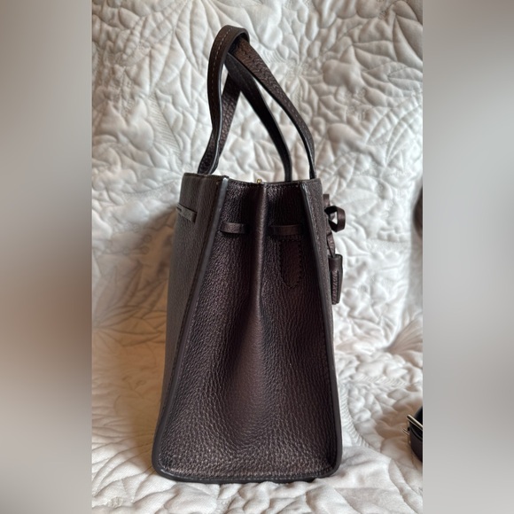 Kate Spade Small Hayden Satchel Dark Brown Leather - Picture 2 of 6